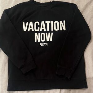 Brunette The Label Black Sweatshirt with White Text